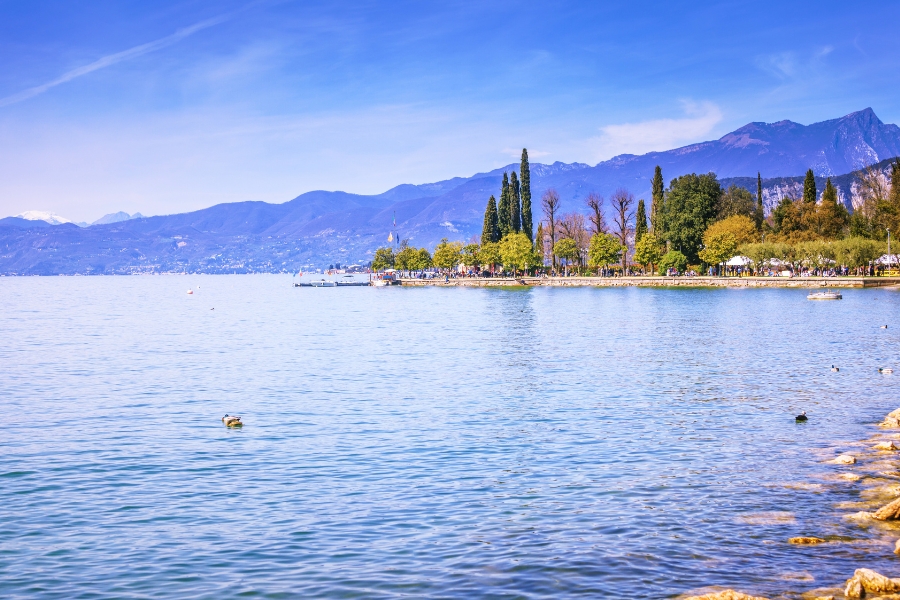 Bardolino seen from the ferry on Lake Garda