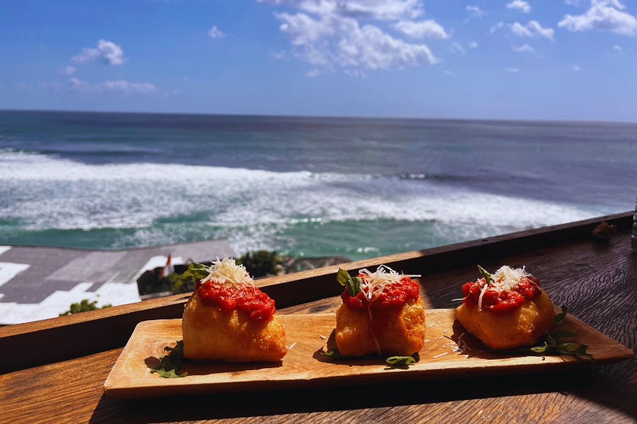 Pizza Bites At La Terrazza Uluwatu Beach