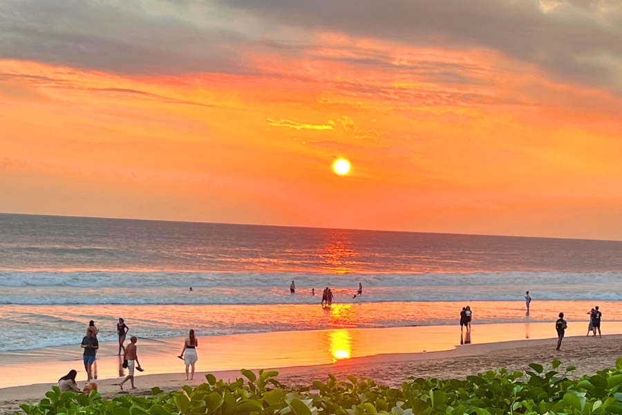 Sunset from Alila Beach Club Petitenget Beach Seminyak