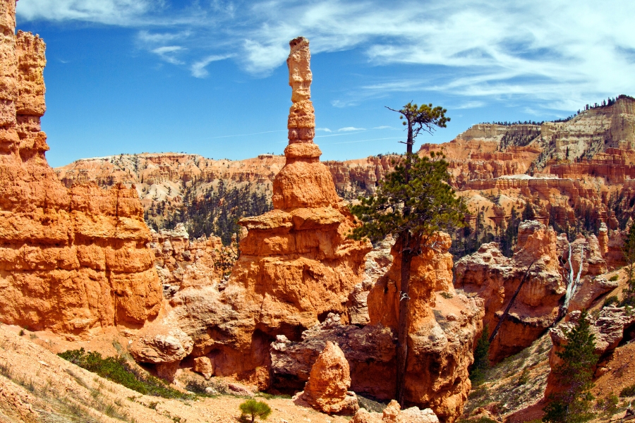 Bryce Canyon Roches rouges et ciel bleu de Bryce Canyon