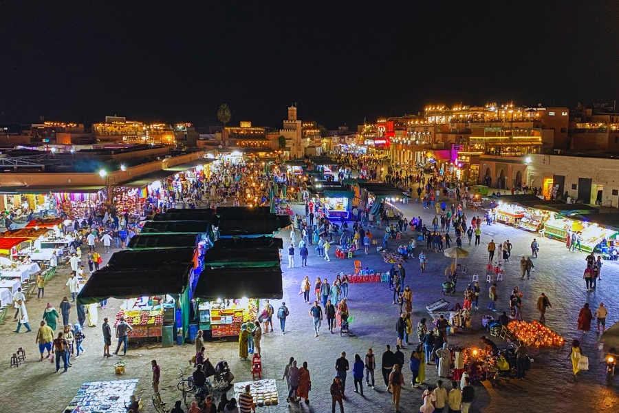 Jemaa el-Fnaa in Marrakech at Night 
