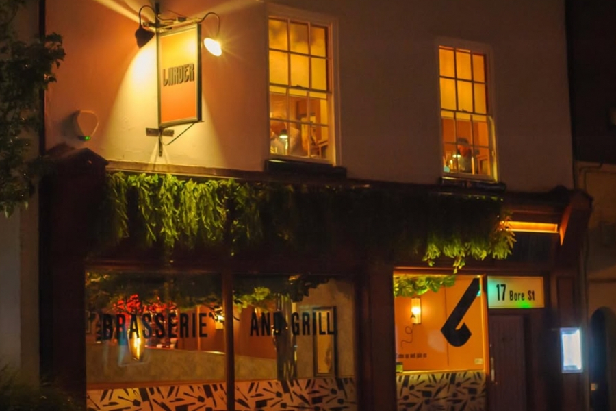 Larder in Lichfield Lit Up At Night