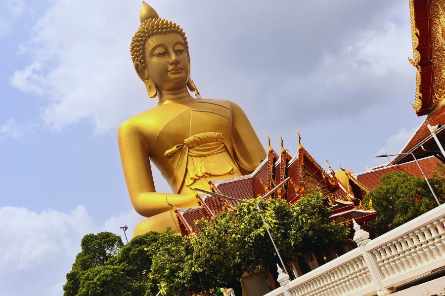 Big Buddha at Wat Paknam Phasi Charoen in Bangkok