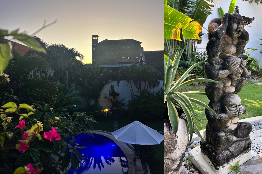 Sunrise Photo Collage in Big Garden Villa Legian