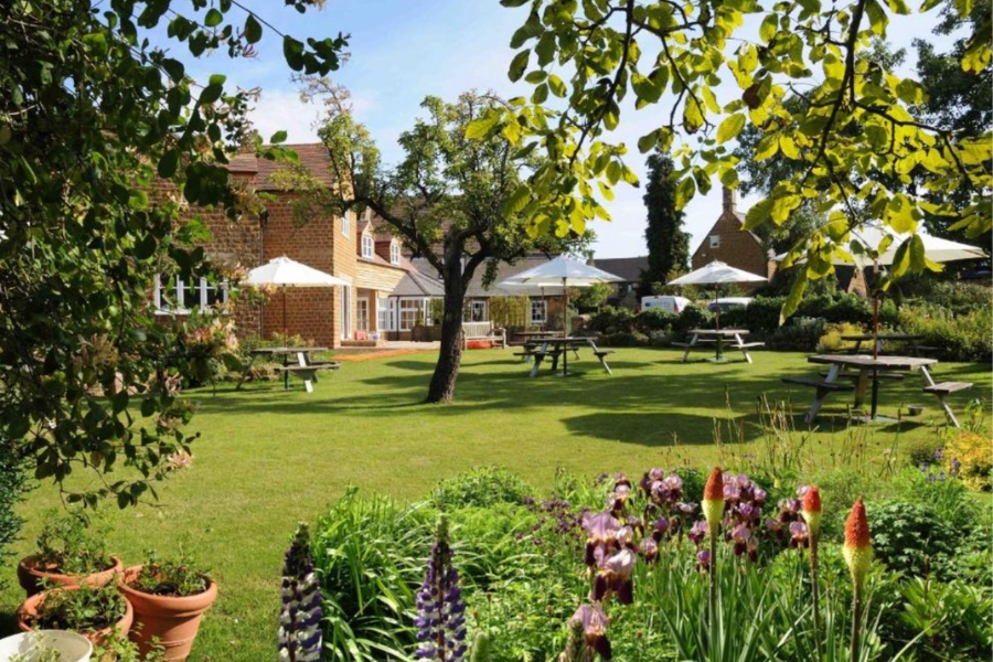 Beautiful English country garden at The Howard Arms, Ilmington