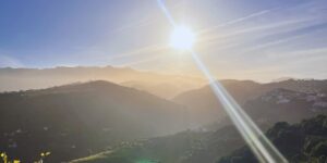 Sunset view over the mountains of Gran Canaria