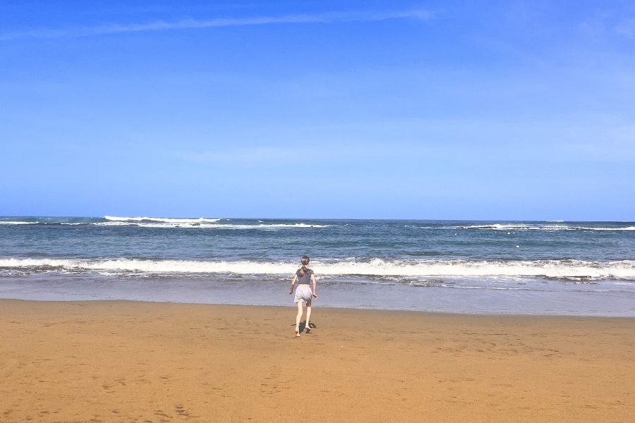 Golden sandy beach of Playa de Las Canteras in Gran Canaria