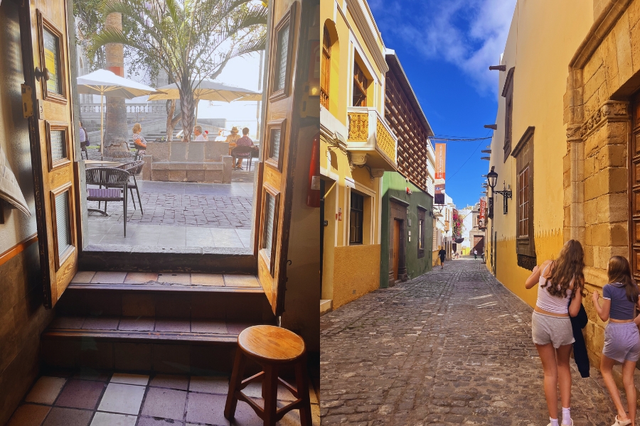 Vegueta Las Palmas Cobbled streets and small squares in the old town of Las Palmas, Gran Canaria