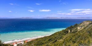 View of the Beautiful Shades Of Blue In The Sea Near Rhodes