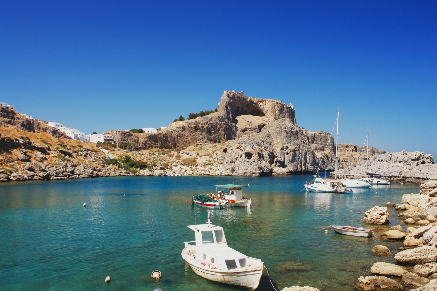 Turquoise Waters Of St Paul's Bay Rhodes