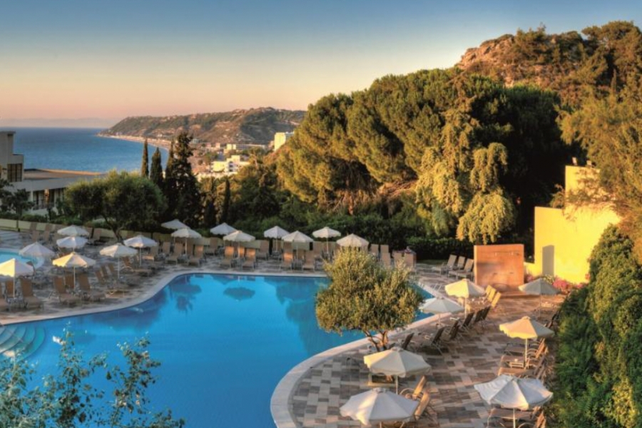 View from the hotel pool at Amus Hotel and Spa 