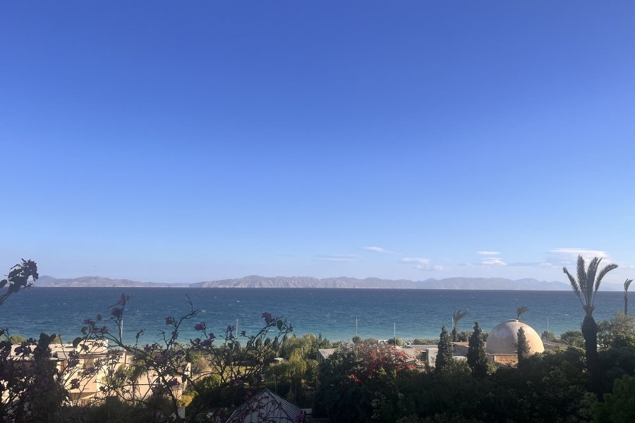 View from the balcony of a seaview room at Amus Hotel and Spa