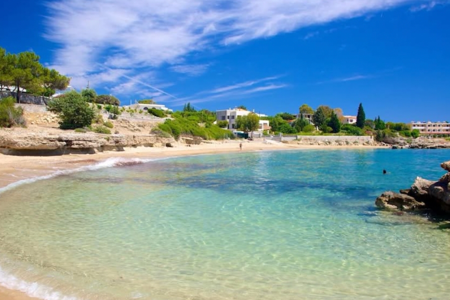 Beach at Pefkos in Rhodes